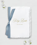 To My Bride Wedding Vow Book, Handmade Paper, Silk Ribbon