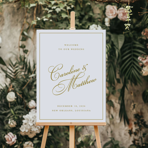Calligraphy Wedding Welcome Sign - The Hydrangea Garden Edit Semi-Custom Collections