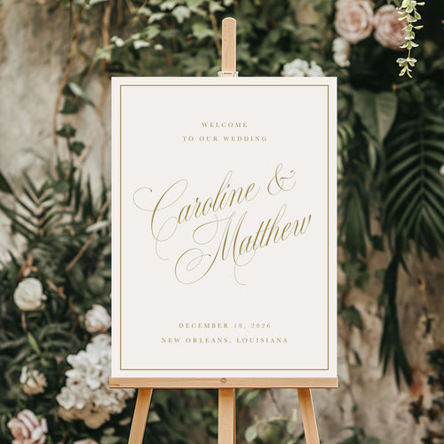 Calligraphy Wedding Welcome Sign - The Seraphina Signature Edit Semi-Custom Collections