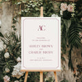 Monogrammed Wedding Welcome Sign - The Florentine Pavone Edit Semi-Custom Collections