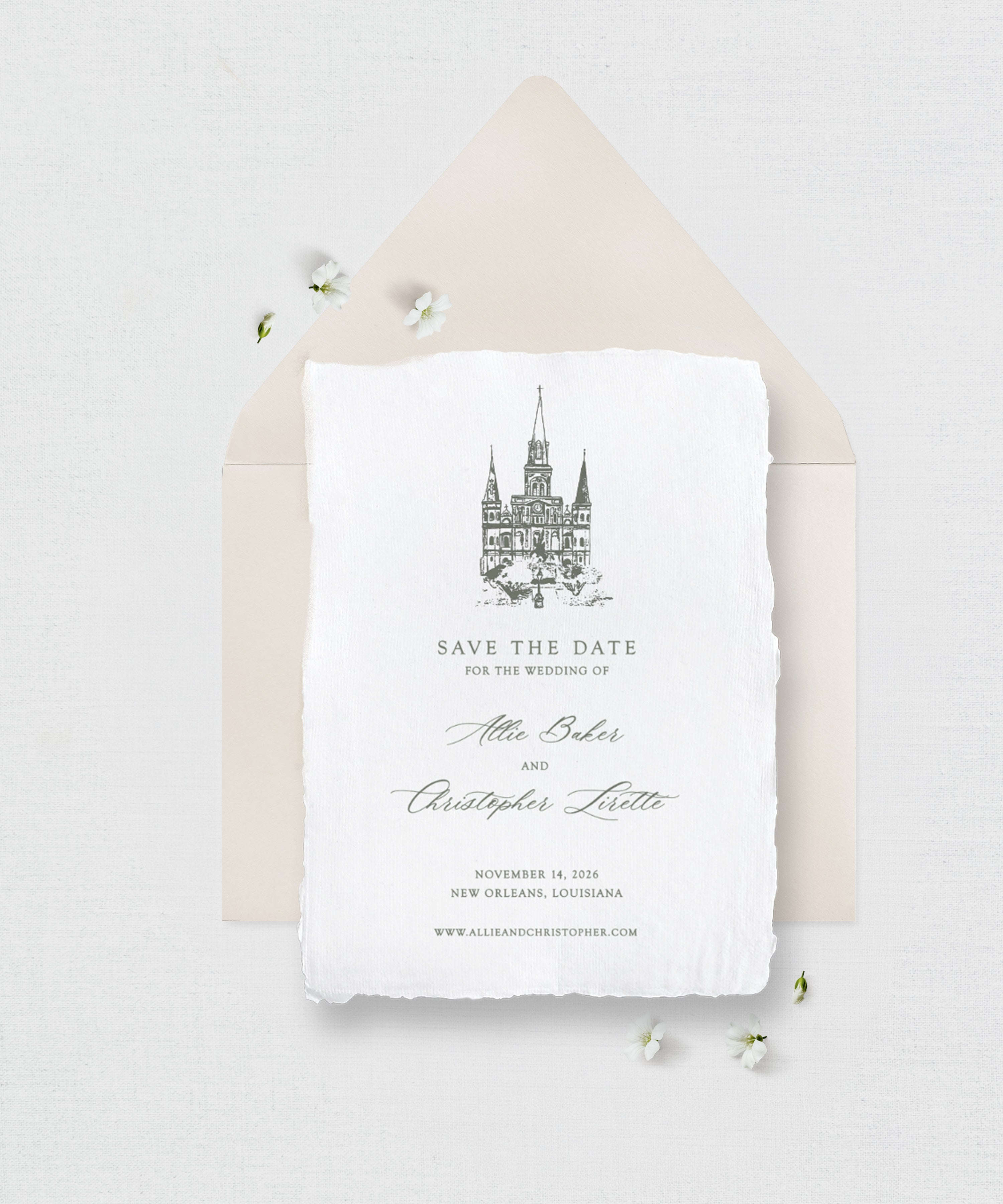 Personalized Save the Date - The Tuscan Palm Edit Semi-Custom Collections