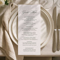 Personalized Wedding Menu Card (Elongated Card) Semi-Custom Collections