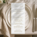Personalized Wedding Menu Card (Elongated Card) Semi-Custom Collections