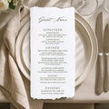 Personalized Wedding Menu Card (Elongated Card) Semi-Custom Collections