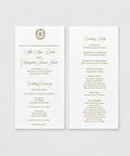 Wedding Programs with Monogram - The Seraphina Signature Edit