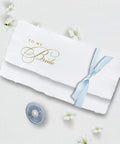 To my Bride Wedding Day Letter, Handmade Paper, Silk Ribbon Semi-Custom Collections