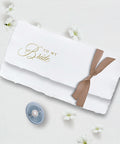To my Bride Wedding Day Letter, Handmade Paper, Silk Ribbon Semi-Custom Collections