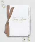 To My Bride Wedding Vow Book, Handmade Paper, Silk Ribbon Semi-Custom Collections