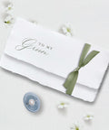 To my Groom Wedding Day Letter, Handmade Paper, Silk Ribbon Semi-Custom Collections