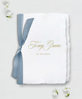 To My Groom Wedding Vow Book, Handmade Paper, Silk Ribbon Semi-Custom Collections