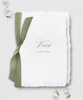 Wedding Vows Handmade Paper Booklet, Silk Ribbon