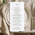 Wedding Menu Card (Elongated) Semi-Custom Collections