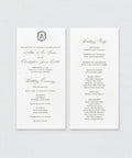 Wedding Programs with Monogram - The Heirloom Border Suite Semi-Custom Collections