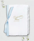 Wedding Vows Handmade Paper Booklet, Silk Ribbon Semi-Custom Collections