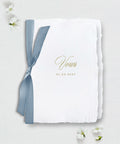 Wedding Vows Handmade Paper Booklet, Silk Ribbon Semi-Custom Collections